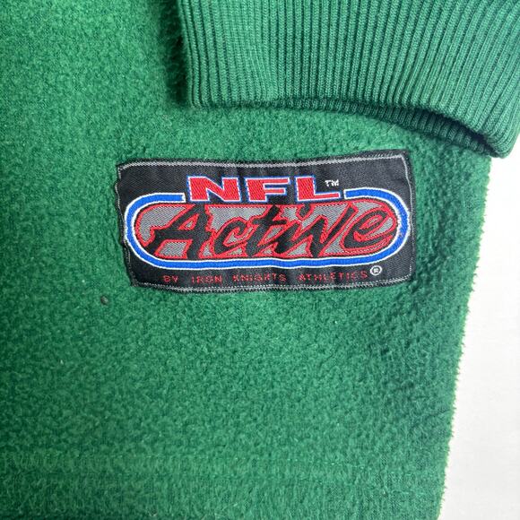 Vintage NFL Active Green Bay Packers Embroidered Hoodie Men's Fleece Sweatshirt - Picture 3 of 8